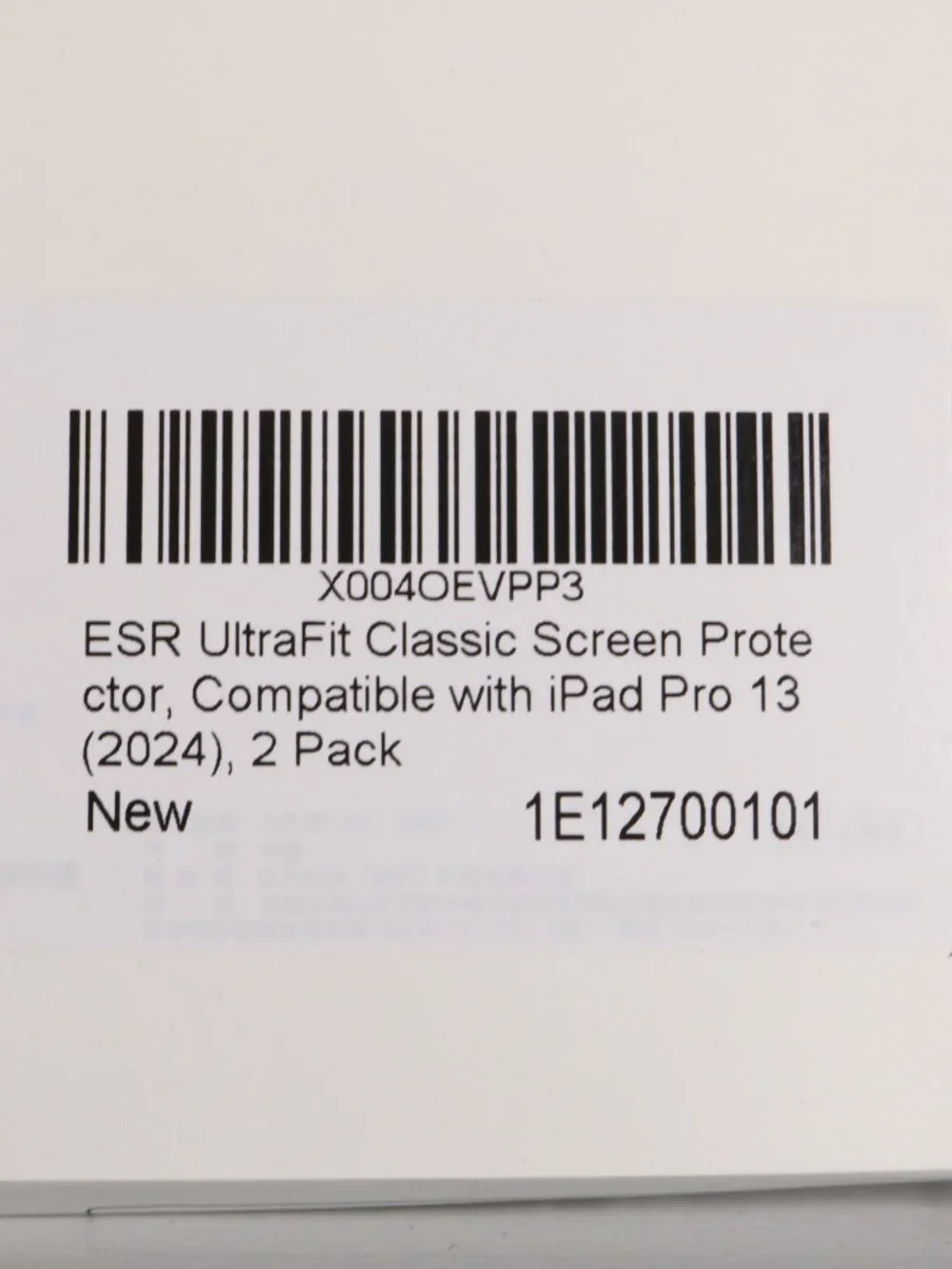 ESR iPad Pro 13 inch (M4 / M5) Glass Screen Protector * NEW in Package * 2 Pack